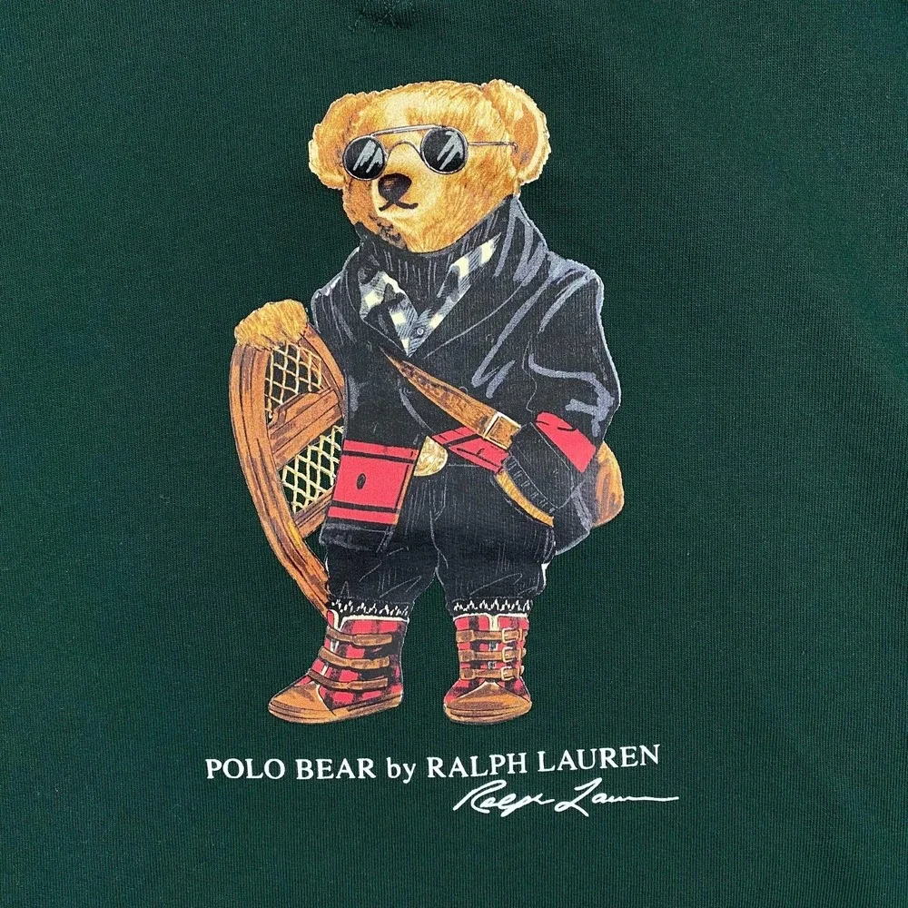 Ralph Lauren Polo Bear mens Sweatshirt Large Fleece Green